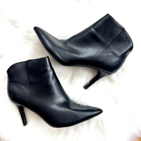 Black Ankle Boots Nine West 7 W - Picture 2 of 6